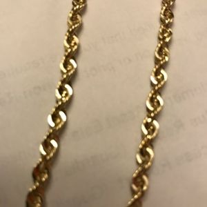 4mm 26" 10k gold rope chain